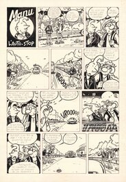 Frank Margerin - Manu, L'auto-stop - page 1 - Comic Strip