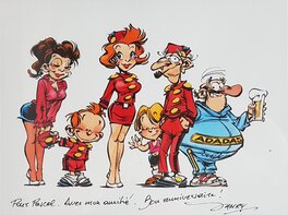 Janry - Famille petite Spirou - Janry - Planche originale