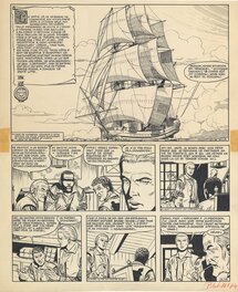 Victor Hubinon - Planche originale 1, tome 10,  Barbe Rouge "Mort ou Vif" - Comic Strip