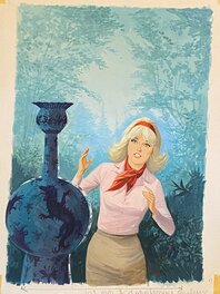Jean Sidobre - Jean Sidobre, couverture originale, "Alice et le Vase de Chine". - Planche originale