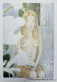 Andréi Arinouchkine - La timide par Arinouchkine - Original Illustration