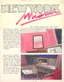 Loustal - New-York Miami p1 - Planche originale