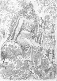 Mohamed Aouamri - Mara et Bragon - Illustration originale