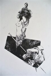 Sergio Toppi - Judith et Holopherne - Original Illustration