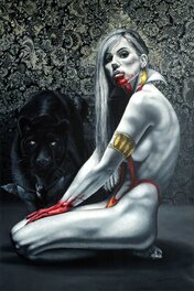 Martin Rodriguez - Vampirella et la Panthère Noire - Œuvre originale