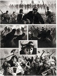 Steve Cuzor - STEVE CUZOR : LE COMBAT D'HENRY FLEMING Dupuis 2024 Planche originale n° 45 - Planche originale