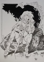 Claude Pelet - Red SONJA - Illustration originale