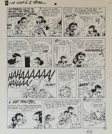 Pierre Seron - Le loup à 2 têtes - Planche originale