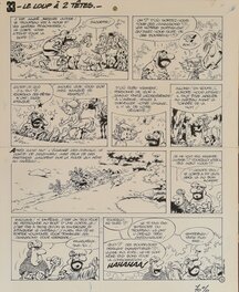 Pierre Seron - Le loup à 2 têtes - Planche originale
