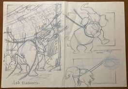 Brice Bingono - LES ELEPHANTS - Œuvre originale