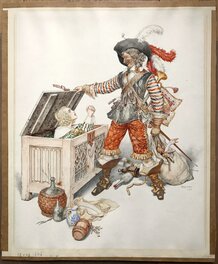 Chéri Hérouard - Surprise ! - Illustration originale