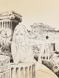 Jean Sidobre, couverture originale, "Alice et le Symbole Grec".