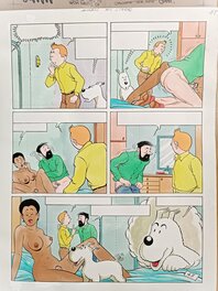 TINTIN ET MILOU MINOU EN STOCK d'après Hergé