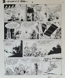 Pierre Seron - Le loup à 2 têtes - Planche originale