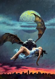 Vicente Cebollo Peinado - Tony Ballard #56 - Metropolis of fear - Flying batman horror - BASTEI 1985 - Couverture originale