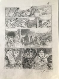 René Follet - Follet - Crayonné de planche Terreur pl 6 - Comic Strip
