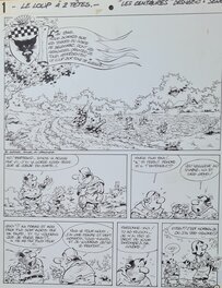 Pierre Seron - Loup à 2 têtes - Planche originale