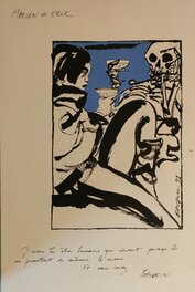 Edmond Baudoin - Baudoin Conversation avec la mort 1993 - Original Illustration
