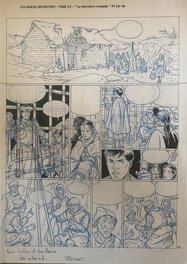Michel Pierret, planche originale, "Les Aigles décapitées, la Dernière Croisade".