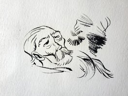 Dessin préparatoire au dos de la case originale Dessin préparatoire au dos de la case originale