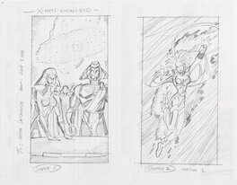 Ron Lim - Ron Lim X-Men Empires End Chapitre 1 et 2 Lilandra et Storm (Putnam, 1997) - Illustration originale