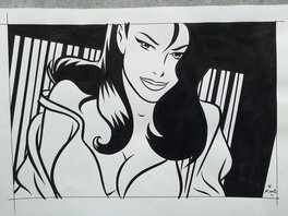 Walter Minus - Femme brune - Original Illustration