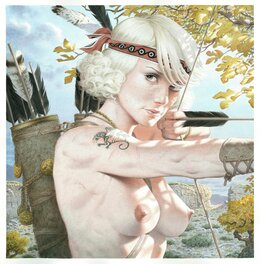 François Miville-Deschênes - Chasseresse - Illustration originale