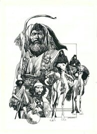 Sergio Toppi - Abraham by Toppi - Illustration originale