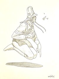 Moebius - Moebius : Starwatcher au Cristal réfractaire. - Illustration originale