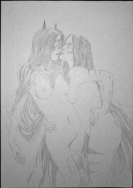 Laurent Sieurac - Catwoman ou Batwoman - Original Illustration