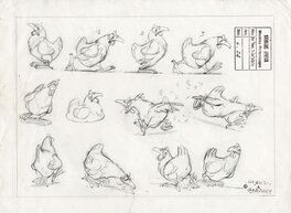 Albert Uderzo - La Poule - Planche originale
