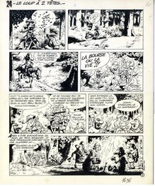 Pierre Seron - Planche originale 24 du "Le loup à deux têtes" - Planche originale