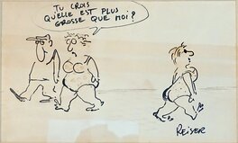 Jean-Marc Reiser - Le crayon entre les dents - Original Illustration