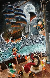 Bas Heymans - Donald Duck The flying Dutchman - Illustration originale