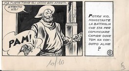 Carlo Cossio - Case orpheline de Kansas Kid - Planche originale