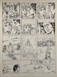 François Craenhals - François Craenhals, planche originale, Chevalier Ardent, "Le Passage". - Planche originale