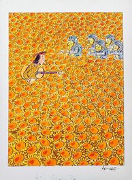 Jacques Lerouge - Peace & Love - Original Illustration