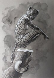 Bruno Bessadi - La panthère de l'Amour - Illustration originale