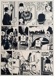 Jacques Tardi - 1975 - Adèle Blanc-Sec (Les Aventures Extraordinaires d') : Le Démon de la Tour Eiffel - Y a un sapin qu'attend en bas... - - Planche originale