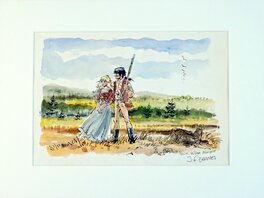 Jean-François Charles - Couple aux champs - Original Illustration