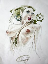 Patrizio Evangelisti - lilustration originale   couleur directe - Illustration originale