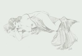 Leone Frollo - Nu allongé - Original Illustration
