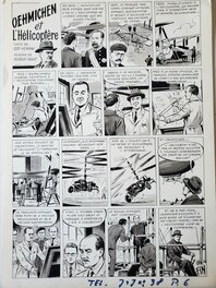 Robert Rigot - OEHMICHEN ET L'HELICOPTERE - Planche originale