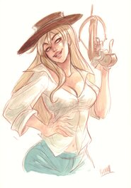 Alessandro Barbucci - Ekhö Fourmille Cowgirl - Original Illustration