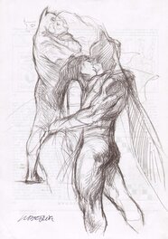 Liberatore - Embrasser Batman - Original Illustration