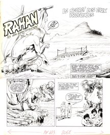 André Chéret - Chéret : Rahan, "Le secret des eaux profondes" planche 1 - Planche originale