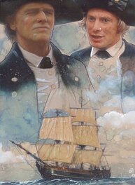 Fabrice Le Hénanff - Frabrice Le Hénanff | 2023 | Captain Bligh, Flechter Christian and the Bounty - Original Illustration