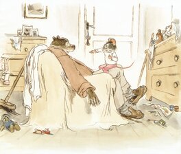 Gabrielle Vincent - Ernest et Célestine - Ernest est malade - Original Illustration