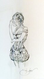 Paul Salomone - Margot pensive - Illustration originale