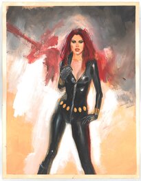Mark Beachum - Black Widow Painting Original Art - Illustration originale